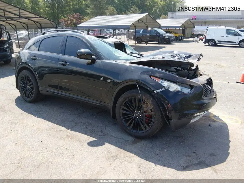2017 Infiniti Qx70 VIN: JN8CS1MW3HM412305 Lot: 45298165