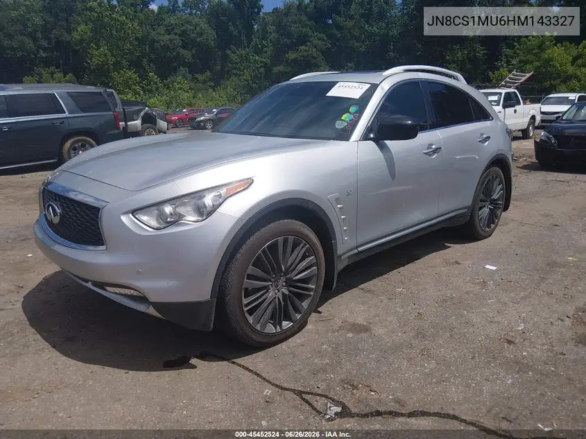 2017 Infiniti Qx70 VIN: JN8CS1MU6HM143327 Lot: 45452524