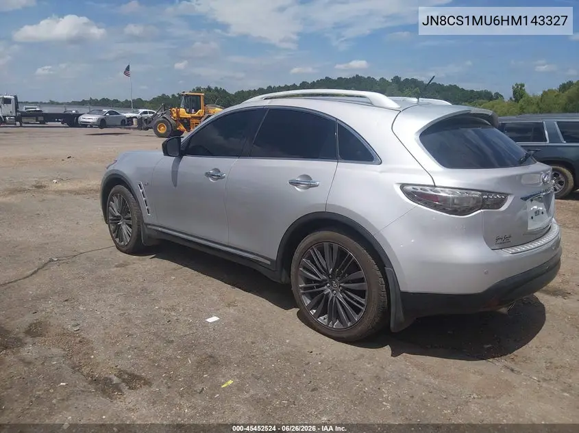 2017 Infiniti Qx70 VIN: JN8CS1MU6HM143327 Lot: 45452524