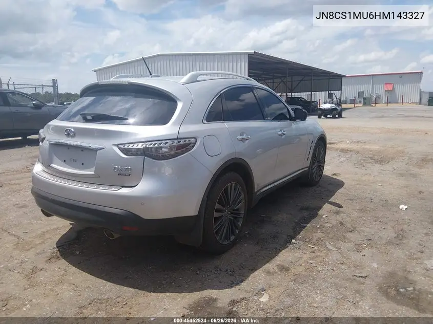 2017 Infiniti Qx70 VIN: JN8CS1MU6HM143327 Lot: 45452524