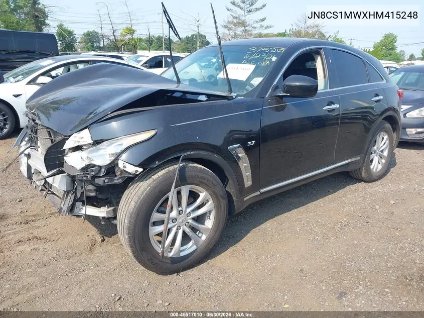 2017 Infiniti Qx70 VIN: JN8CS1MWXHM415248 Lot: 45517010