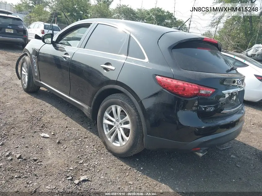 2017 Infiniti Qx70 VIN: JN8CS1MWXHM415248 Lot: 45517010