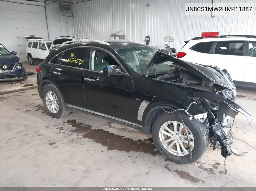 2017 Infiniti Qx70 VIN: JN8CS1MW2HM411887 Lot: 45524592