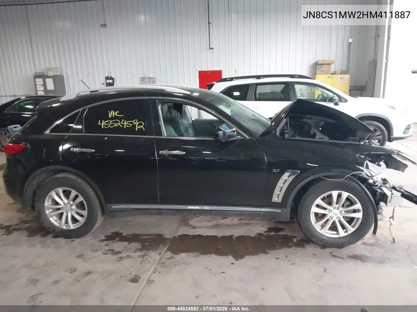 2017 Infiniti Qx70 VIN: JN8CS1MW2HM411887 Lot: 45524592