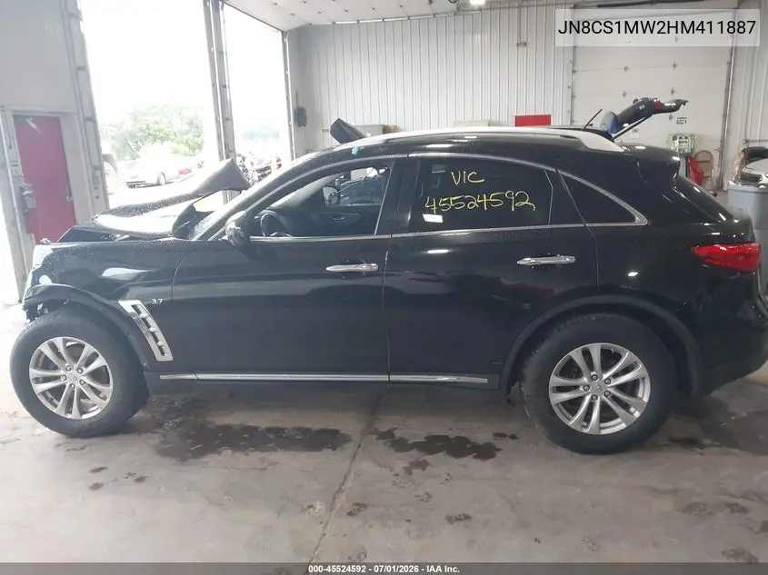 2017 Infiniti Qx70 VIN: JN8CS1MW2HM411887 Lot: 45524592