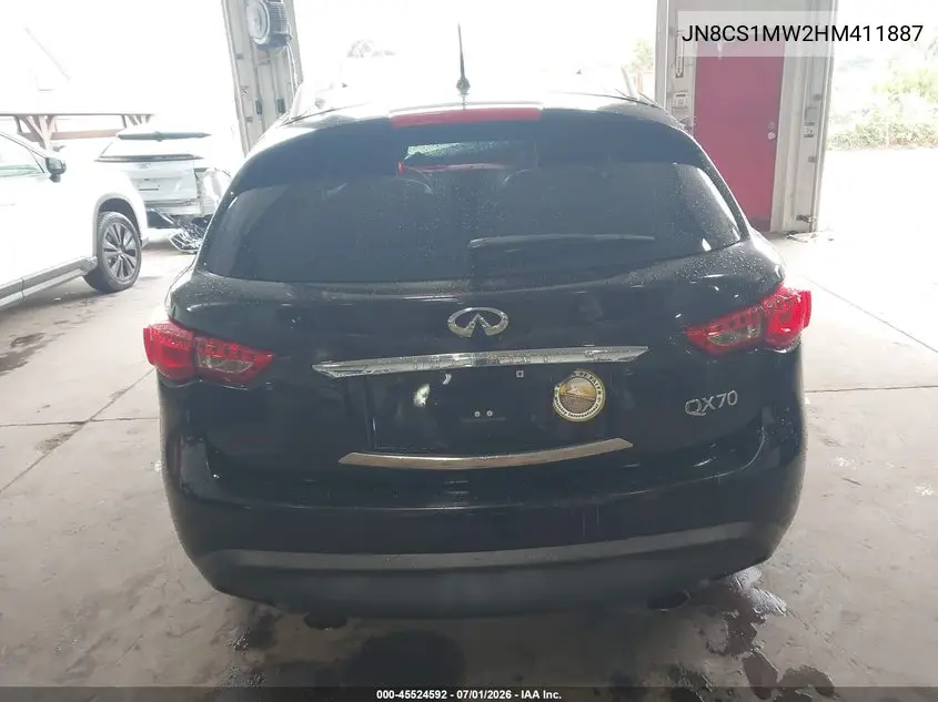 2017 Infiniti Qx70 VIN: JN8CS1MW2HM411887 Lot: 45524592