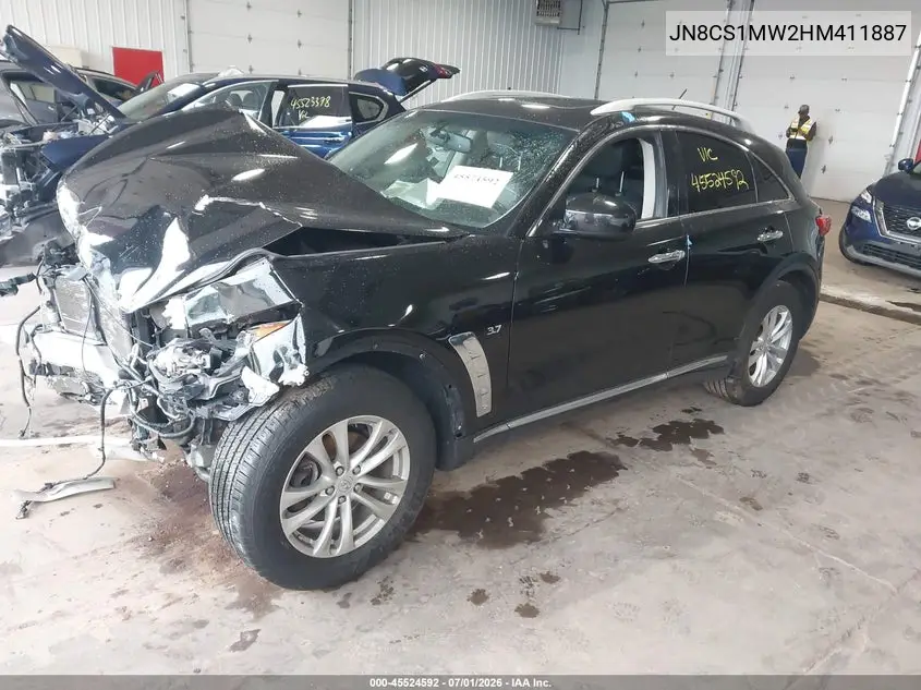 2017 Infiniti Qx70 VIN: JN8CS1MW2HM411887 Lot: 45524592