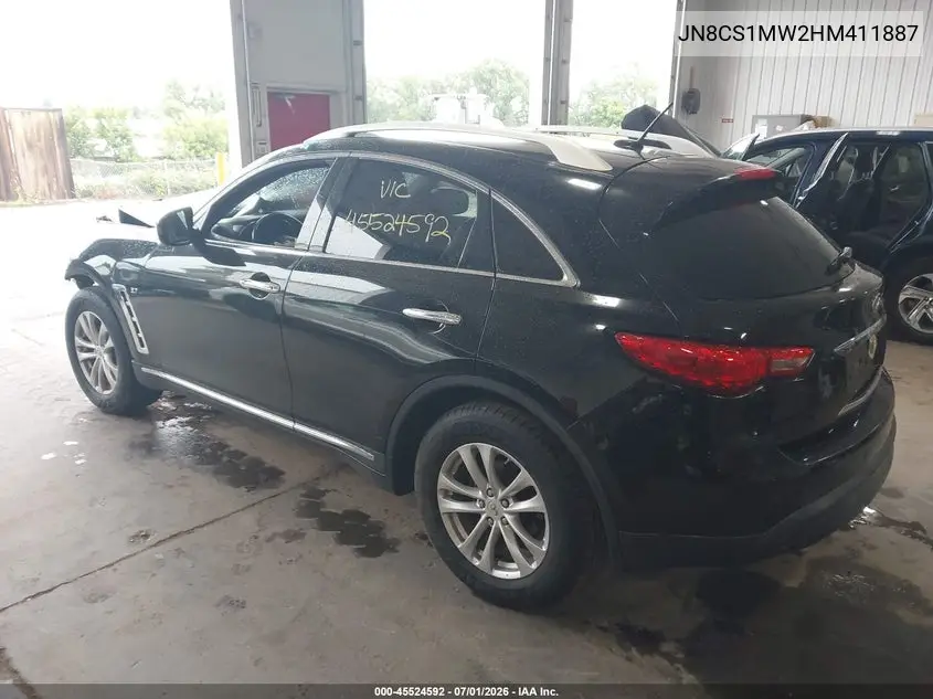 2017 Infiniti Qx70 VIN: JN8CS1MW2HM411887 Lot: 45524592