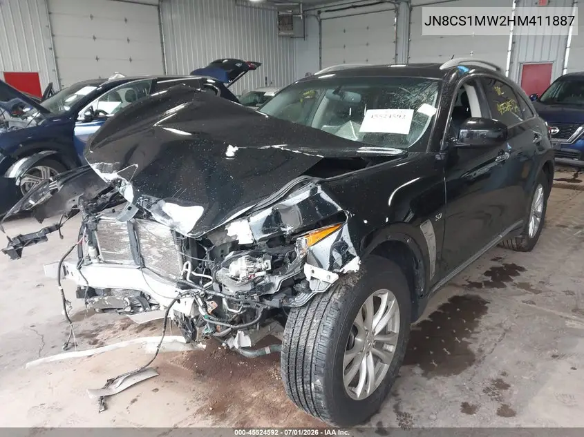 2017 Infiniti Qx70 VIN: JN8CS1MW2HM411887 Lot: 45524592