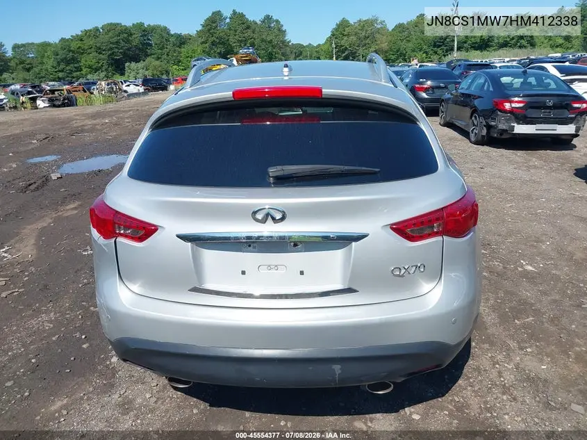 2017 Infiniti Qx70 VIN: JN8CS1MW7HM412338 Lot: 45554377