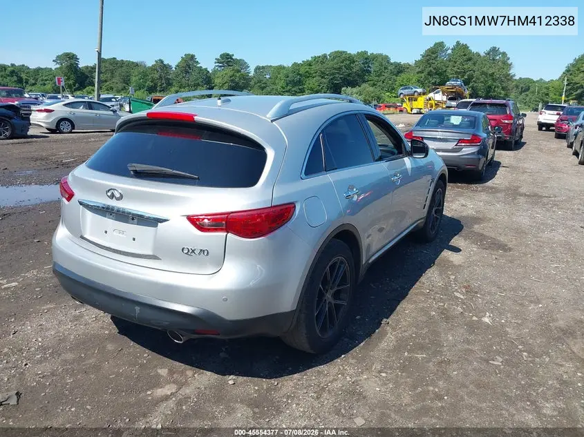 2017 Infiniti Qx70 VIN: JN8CS1MW7HM412338 Lot: 45554377