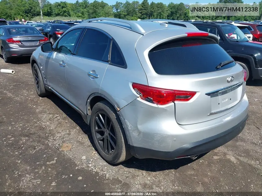 2017 Infiniti Qx70 VIN: JN8CS1MW7HM412338 Lot: 45554377