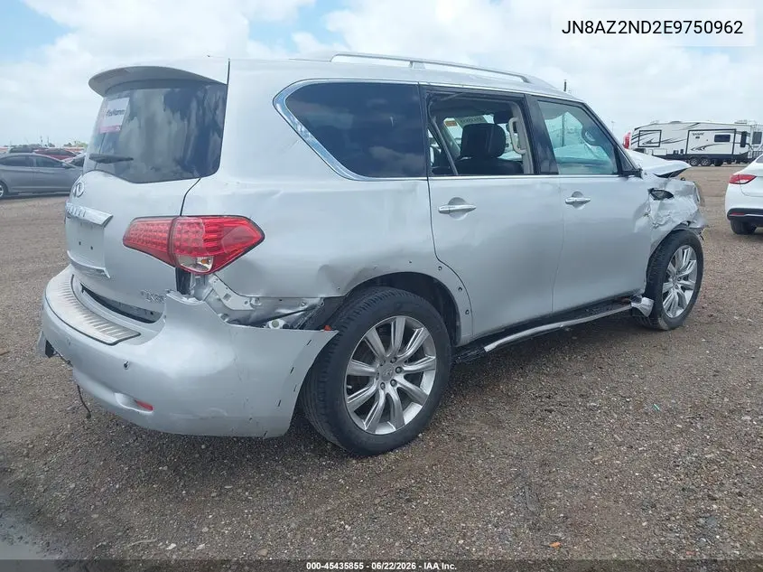 2014 Infiniti Qx80 VIN: JN8AZ2ND2E9750962 Lot: 45435855