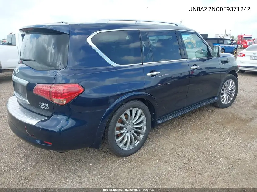 2015 Infiniti Qx80 VIN: JN8AZ2NC0F9371242 Lot: 45435206