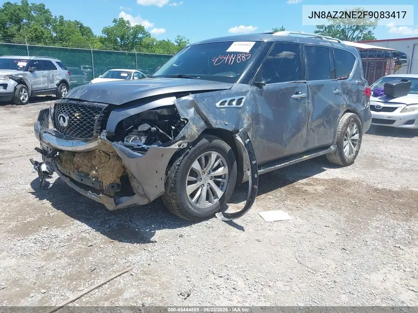 2015 Infiniti Qx80 VIN: JN8AZ2NE2F9083417 Lot: 45444885