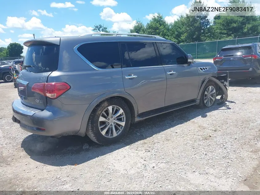 2015 Infiniti Qx80 VIN: JN8AZ2NE2F9083417 Lot: 45444885