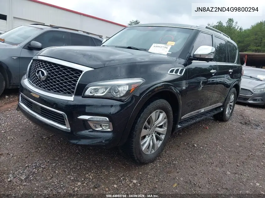 2016 Infiniti Qx80 VIN: JN8AZ2ND4G9800294 Lot: 44952756
