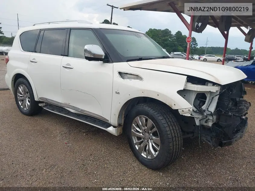 2016 Infiniti Qx80 VIN: JN8AZ2ND1G9800219 Lot: 45263608