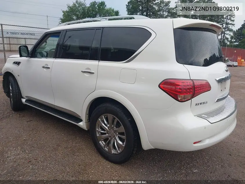 2016 Infiniti Qx80 VIN: JN8AZ2ND1G9800219 Lot: 45263608