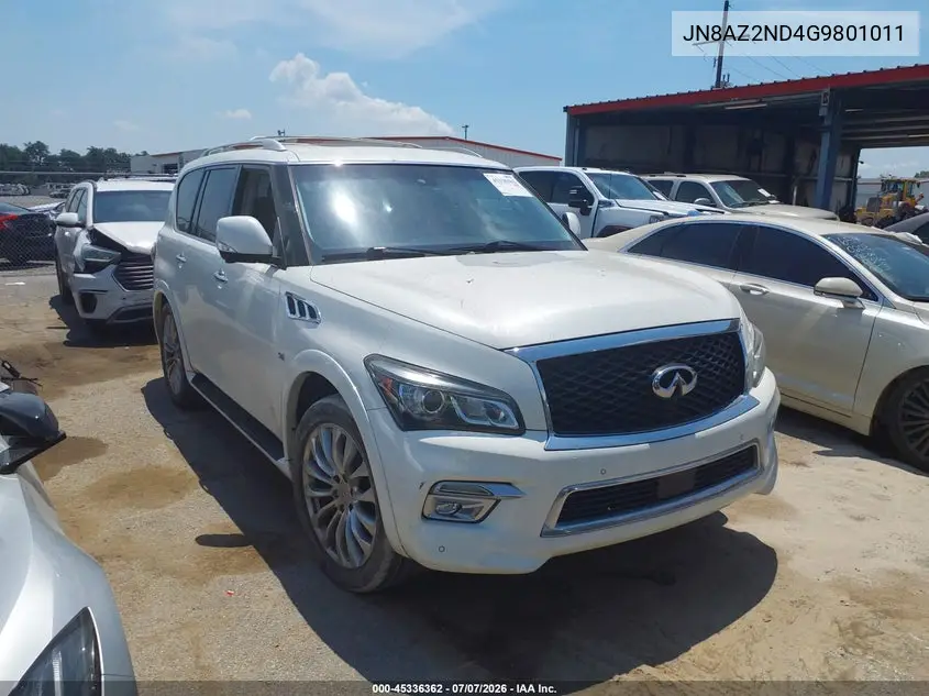2016 Infiniti Qx80 VIN: JN8AZ2ND4G9801011 Lot: 45336362
