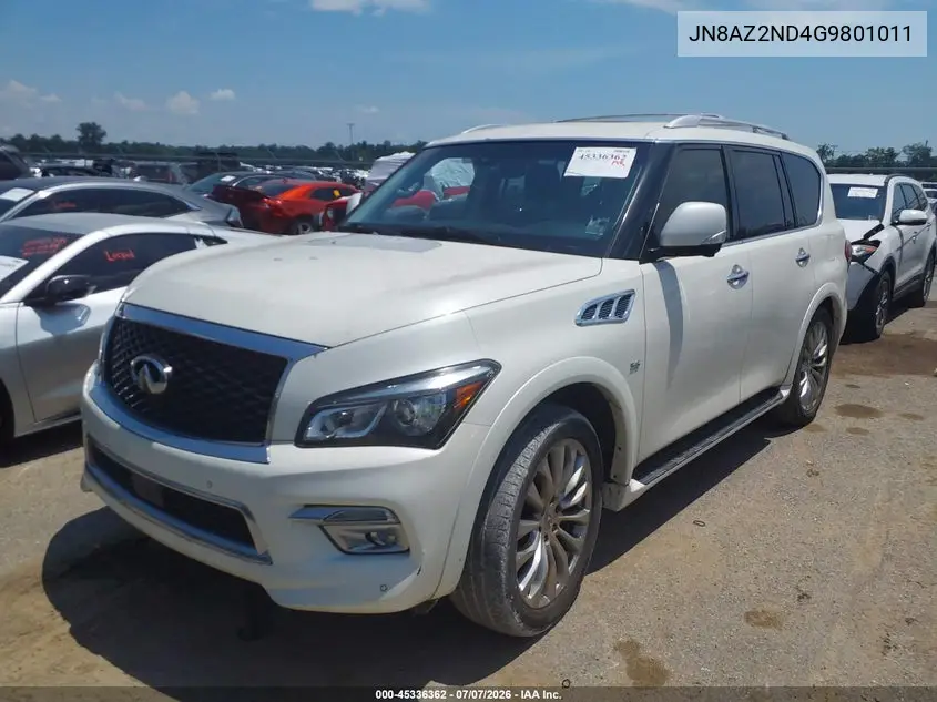 2016 Infiniti Qx80 VIN: JN8AZ2ND4G9801011 Lot: 45336362
