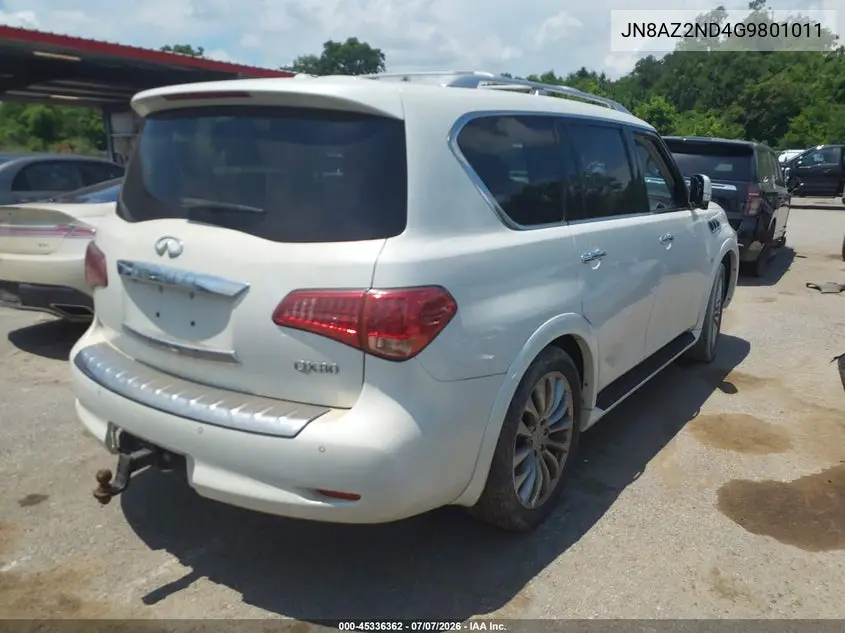 2016 Infiniti Qx80 VIN: JN8AZ2ND4G9801011 Lot: 45336362