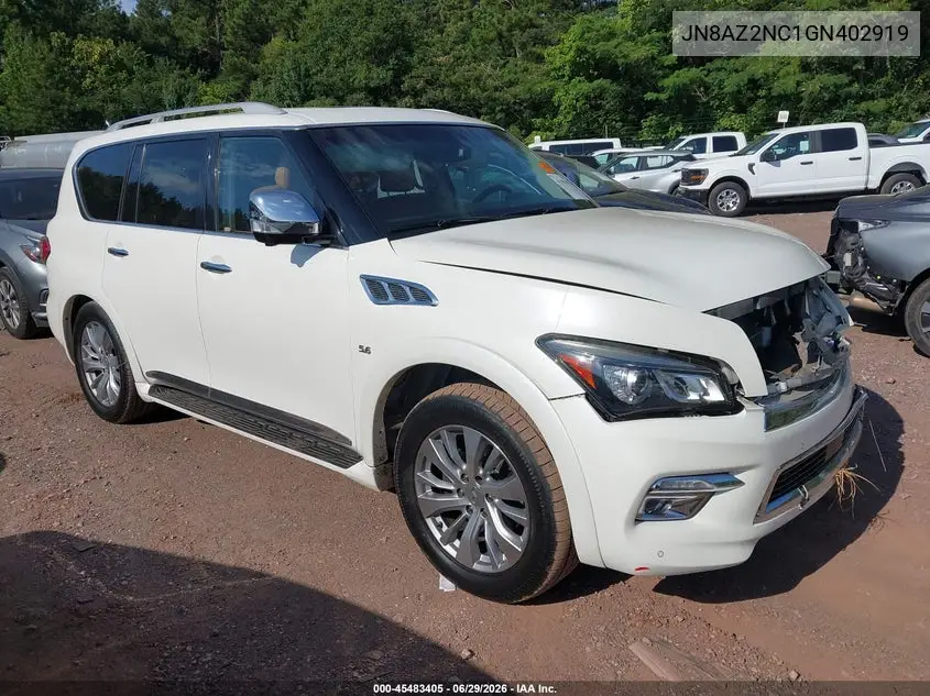 2016 Infiniti Qx80 VIN: JN8AZ2NC1G9402919 Lot: 45483405