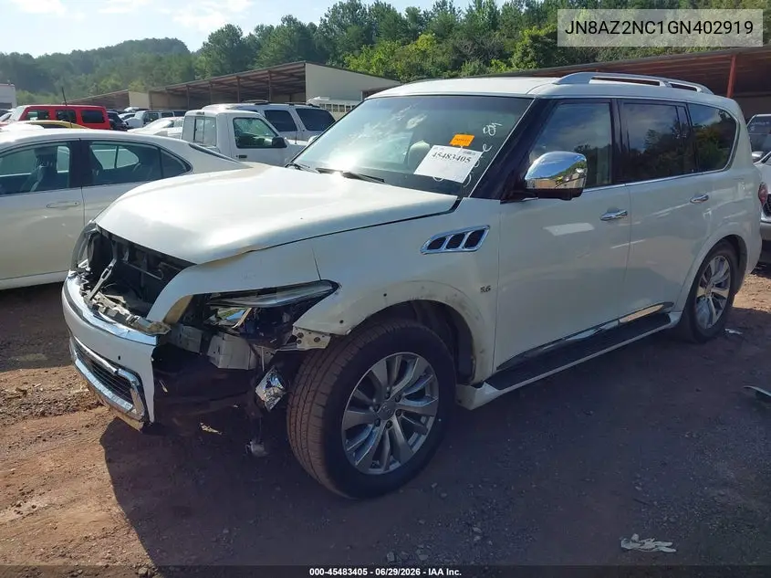 2016 Infiniti Qx80 VIN: JN8AZ2NC1G9402919 Lot: 45483405