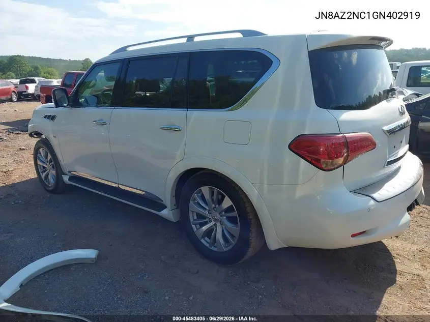 2016 Infiniti Qx80 VIN: JN8AZ2NC1G9402919 Lot: 45483405