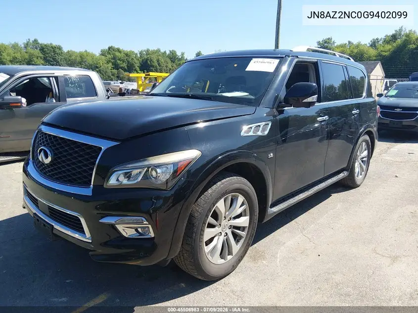 2016 Infiniti Qx80 VIN: JN8AZ2NC0G9402099 Lot: 45506983