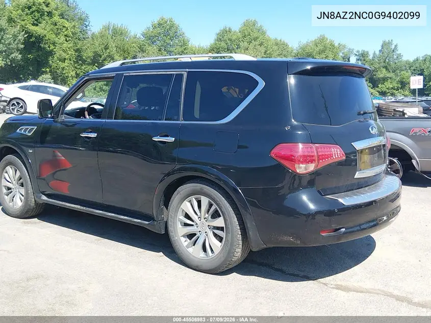 2016 Infiniti Qx80 VIN: JN8AZ2NC0G9402099 Lot: 45506983