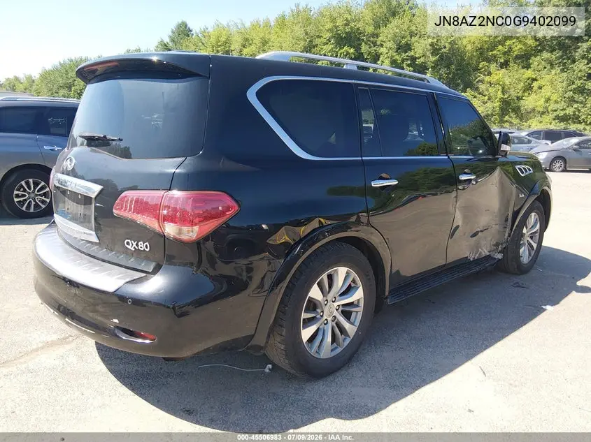 2016 Infiniti Qx80 VIN: JN8AZ2NC0G9402099 Lot: 45506983
