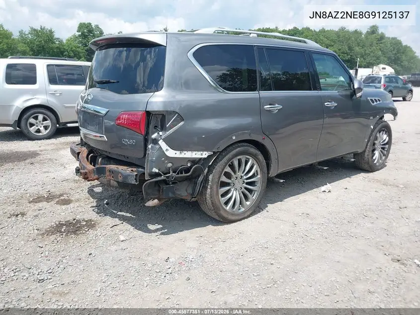 2016 Infiniti Qx80 VIN: JN8AZ2NE8G9125137 Lot: 45577351