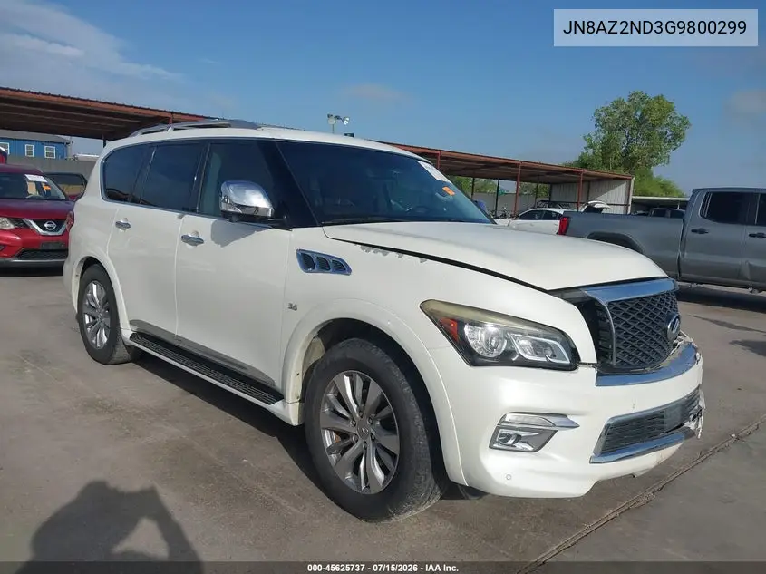 2016 Infiniti Qx80 VIN: JN8AZ2ND3G9800299 Lot: 45625737
