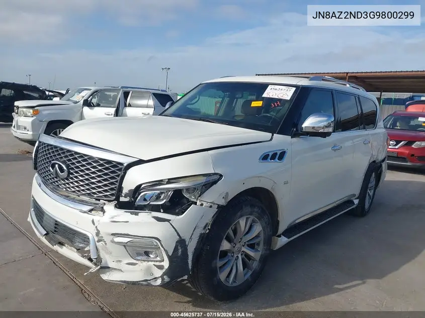 2016 Infiniti Qx80 VIN: JN8AZ2ND3G9800299 Lot: 45625737