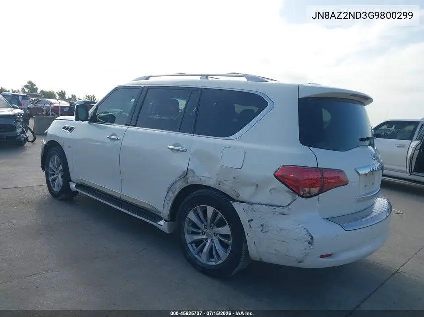 2016 Infiniti Qx80 VIN: JN8AZ2ND3G9800299 Lot: 45625737