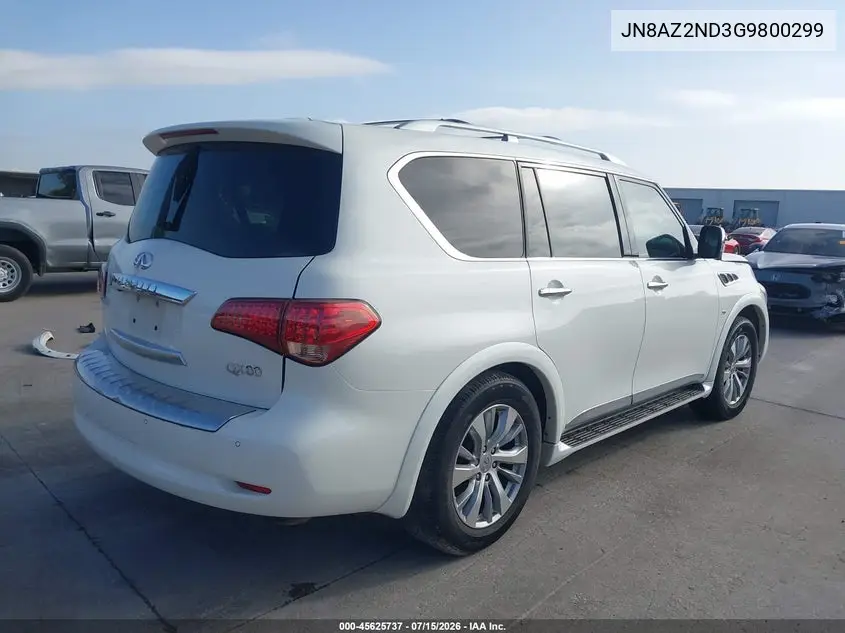2016 Infiniti Qx80 VIN: JN8AZ2ND3G9800299 Lot: 45625737