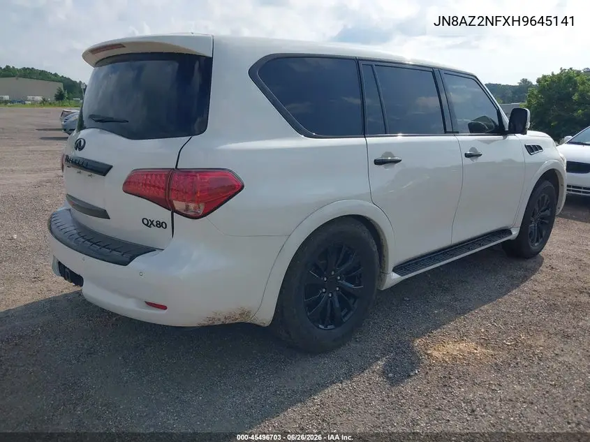 2017 Infiniti Qx80 VIN: JN8AZ2NFXH9645141 Lot: 45496703