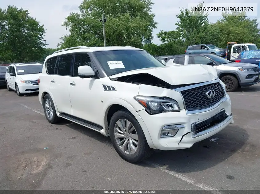 2017 Infiniti Qx80 VIN: JN8AZ2NF0H9643379 Lot: 45650786