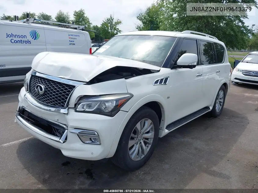 2017 Infiniti Qx80 VIN: JN8AZ2NF0H9643379 Lot: 45650786