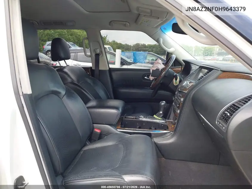2017 Infiniti Qx80 VIN: JN8AZ2NF0H9643379 Lot: 45650786