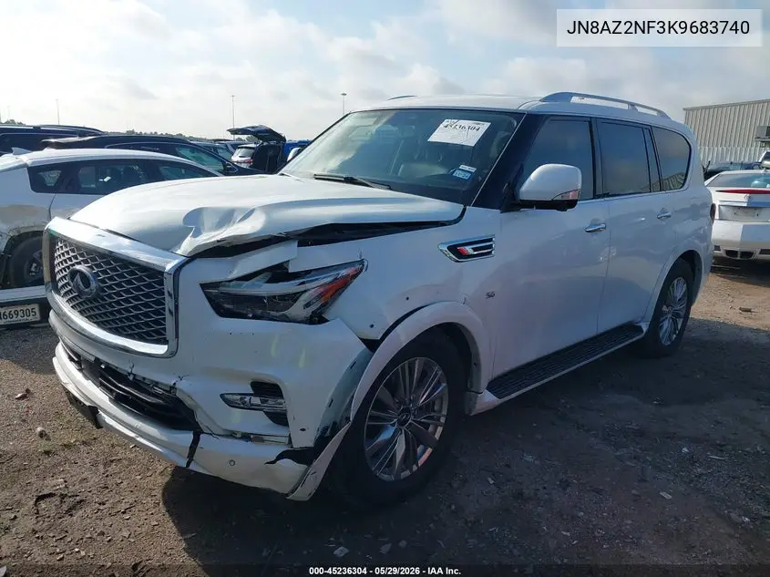 2019 Infiniti Qx80 Luxe VIN: JN8AZ2NF3K9683740 Lot: 45236304