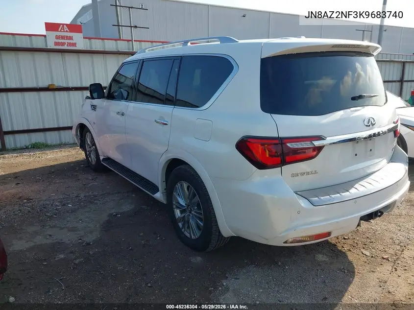 2019 Infiniti Qx80 Luxe VIN: JN8AZ2NF3K9683740 Lot: 45236304