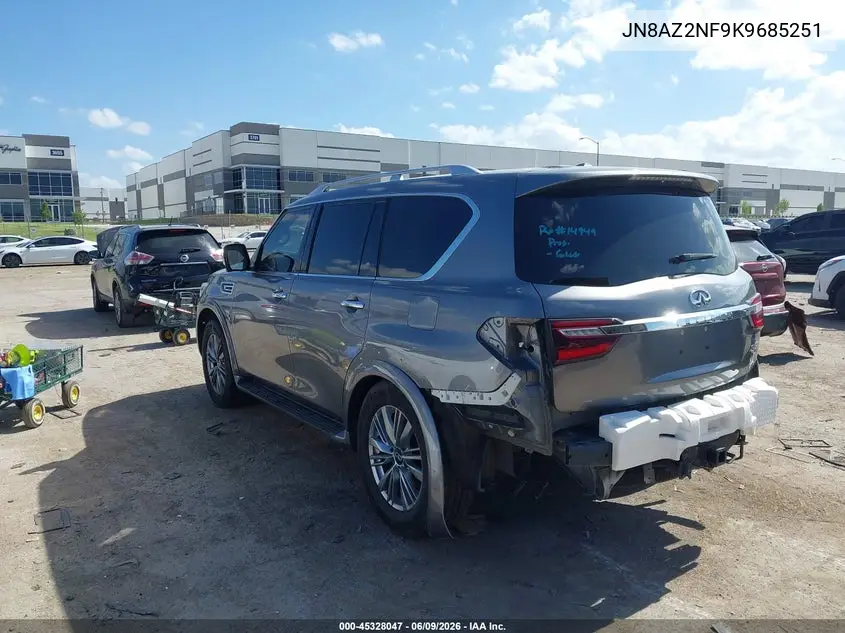 2019 Infiniti Qx80 Luxe VIN: JN8AZ2NF9K9685251 Lot: 45328047