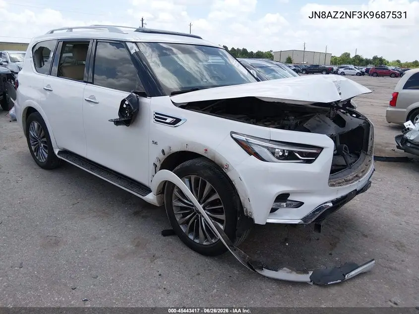 2019 Infiniti Qx80 Luxe VIN: JN8AZ2NF3K9687531 Lot: 45443417