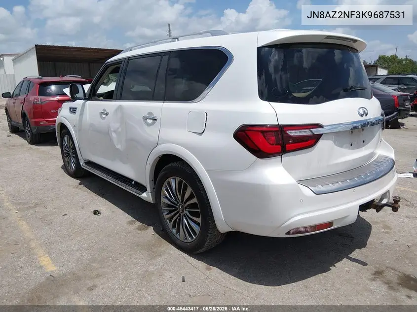 2019 Infiniti Qx80 Luxe VIN: JN8AZ2NF3K9687531 Lot: 45443417