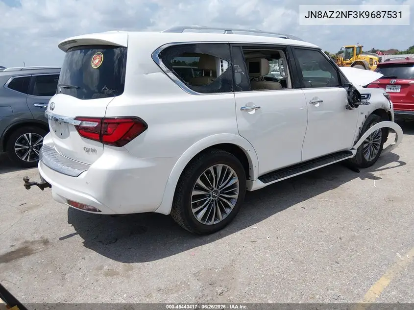2019 Infiniti Qx80 Luxe VIN: JN8AZ2NF3K9687531 Lot: 45443417