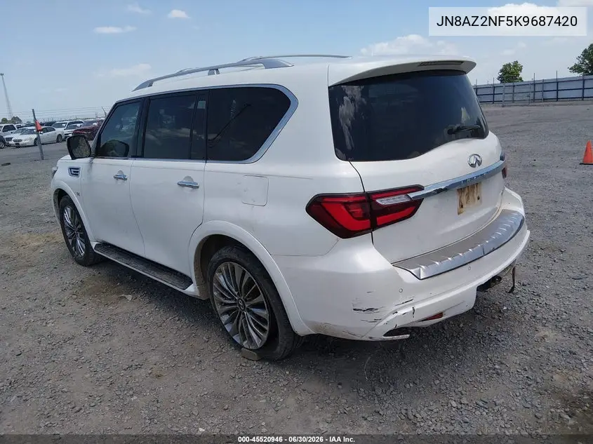 2019 Infiniti Qx80 Luxe VIN: JN8AZ2NF5K9687420 Lot: 45520946