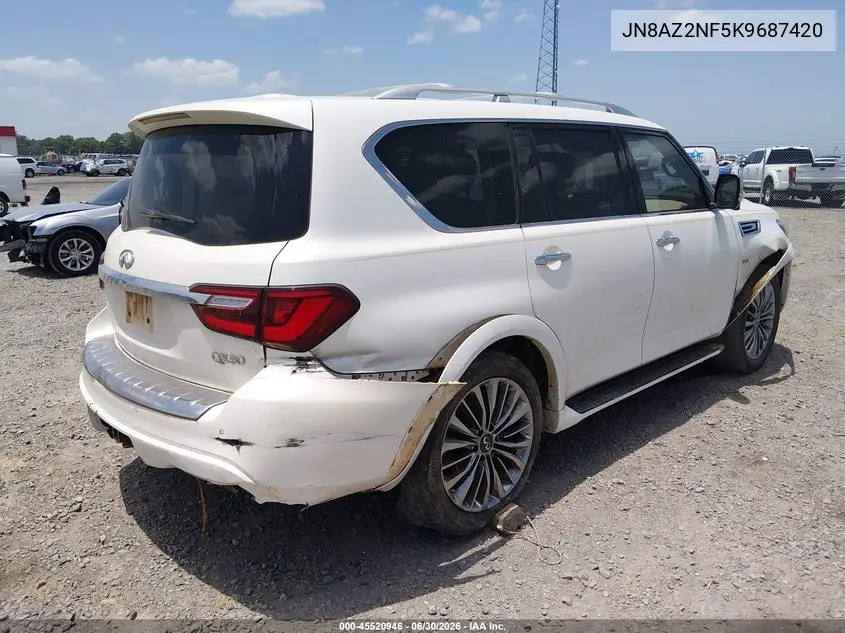 2019 Infiniti Qx80 Luxe VIN: JN8AZ2NF5K9687420 Lot: 45520946