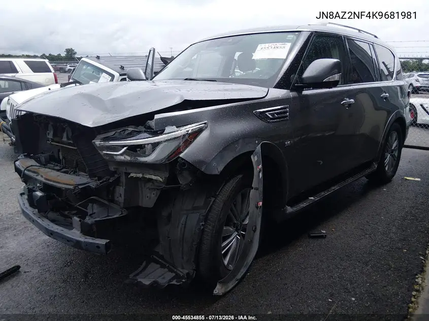 2019 Infiniti Qx80 Luxe VIN: JN8AZ2NF4K9681981 Lot: 45534855